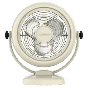 EnergySilence 800 RetroDesk Beige Ventilador de sobremesa estilo retro color beige de 8" con 20 W e inclinación ajustable.